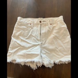Madewell, the perfect jean short in cloud lining, size 27
